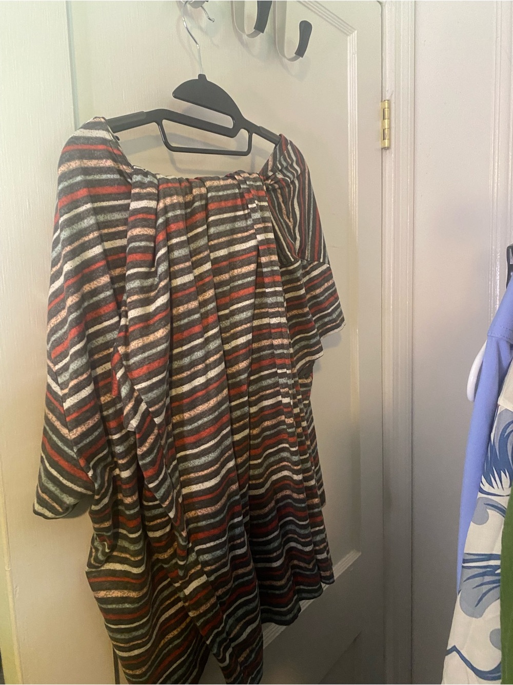 Striped Off-Shoulder Women's Top in Multicolor